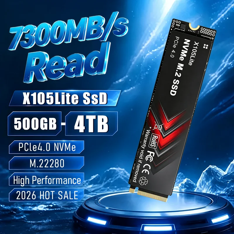 M.2 Nvme 4Tb Pcie 4.0 Ssd - محرك أقراص SSD جديد X105Lite بسعة